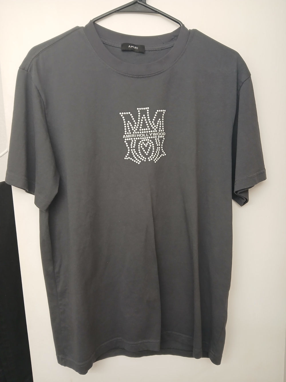 AMIRI Black Logo Studded Short-Sleeve T-Shirt